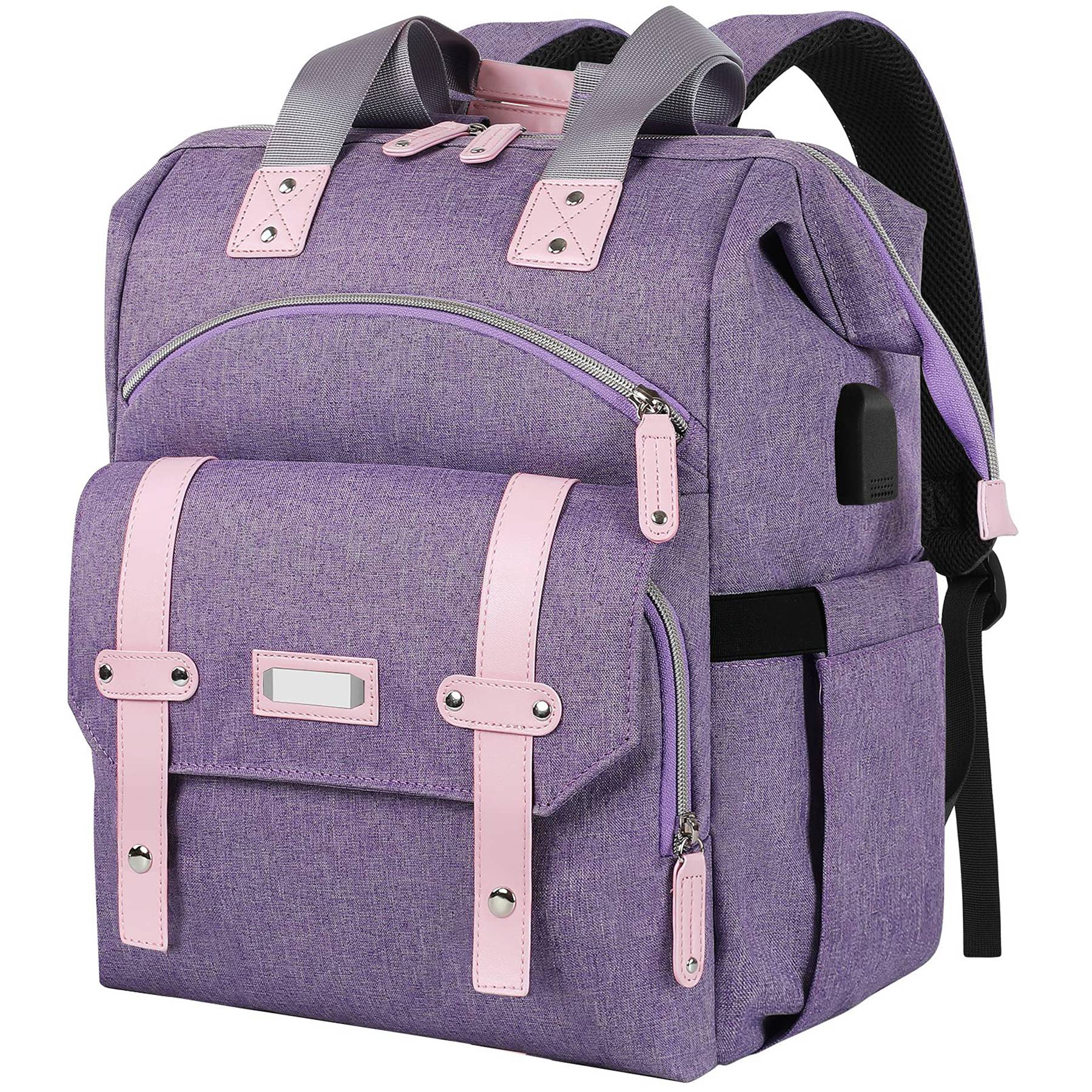Oxford RFID Anti-Theft USB Travel Diaper Duffel Mommy Bag 12