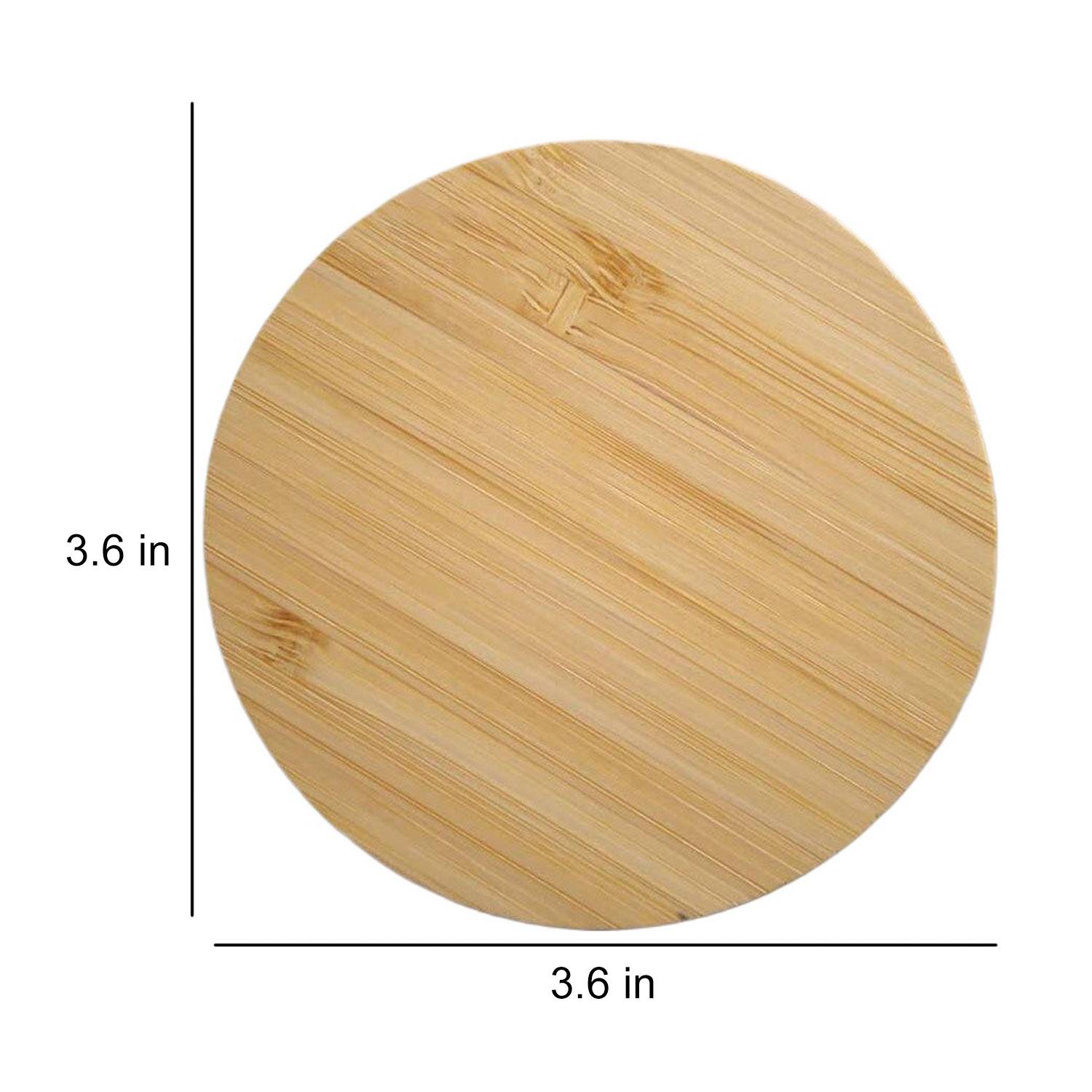 Round Wooden Wireless Charger 4