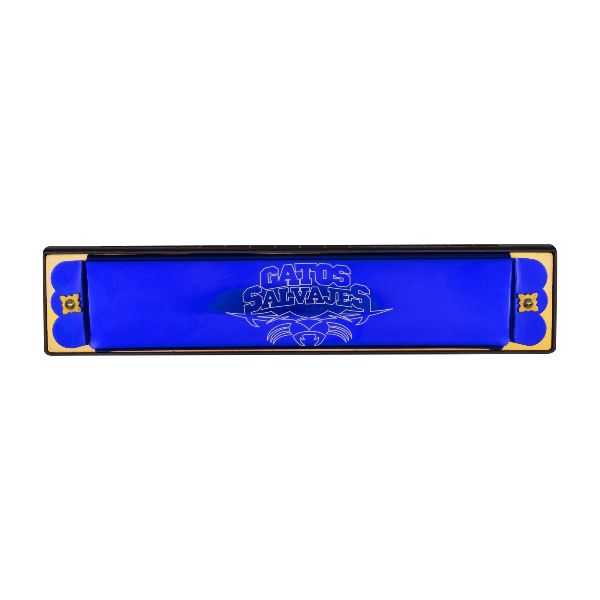 Blue Metal Harmonica(Laser Engraved)