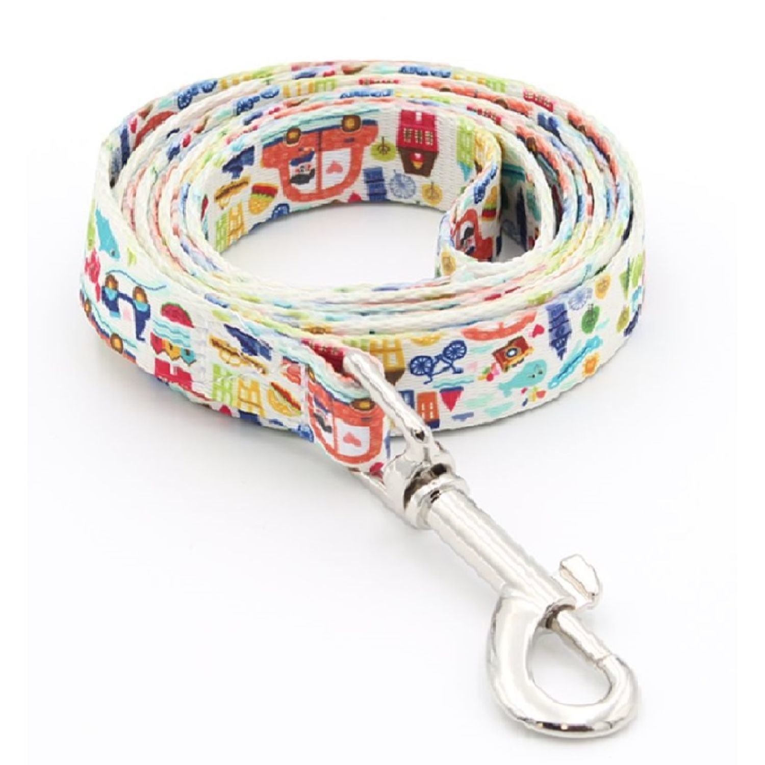 5/8"W x 72"L Polyester Pet Leash w/ Metal Carabiner Sublimation 4