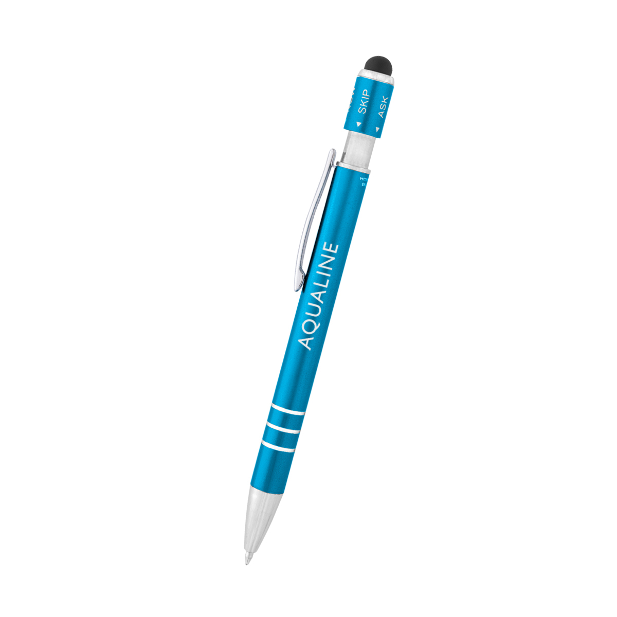 Recycled Aluminum Spin Game Top Pen With Stylus 15