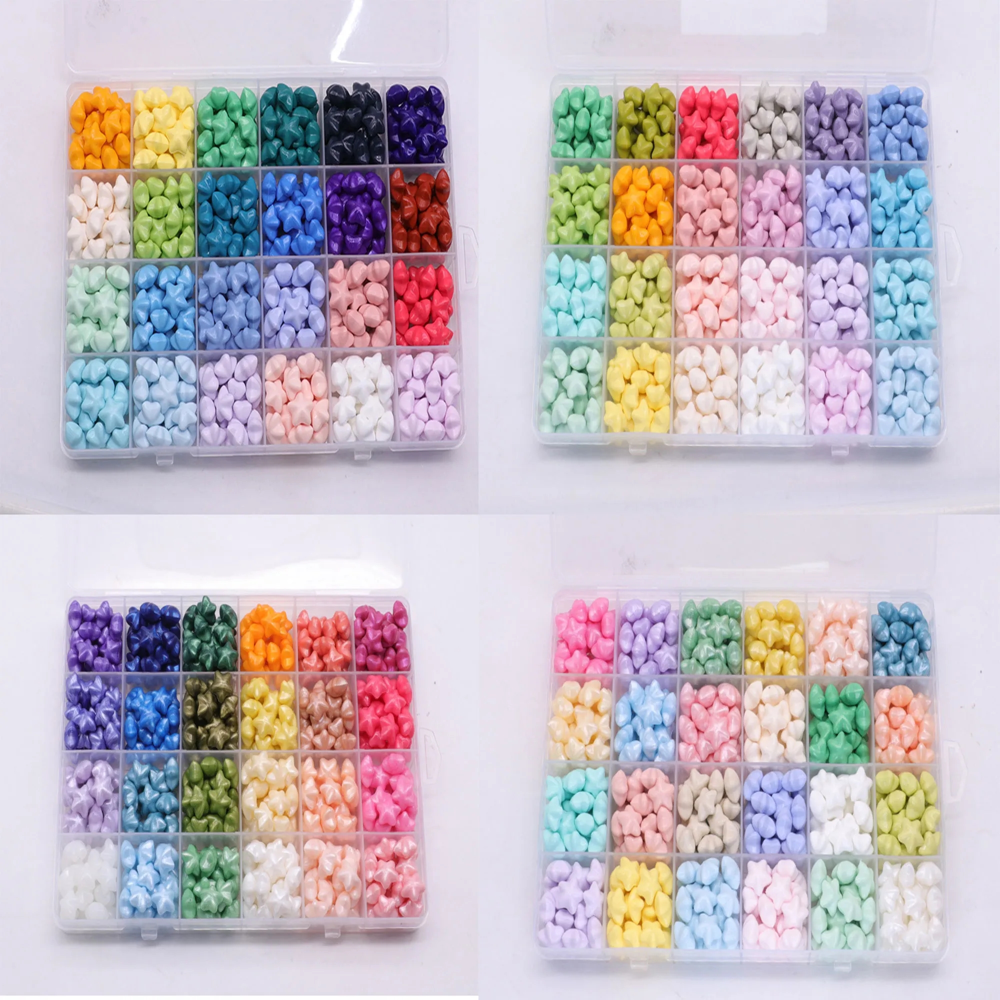 Stunning 24 Grid Star Wax Seal Pellets Macaron Colors Set 8