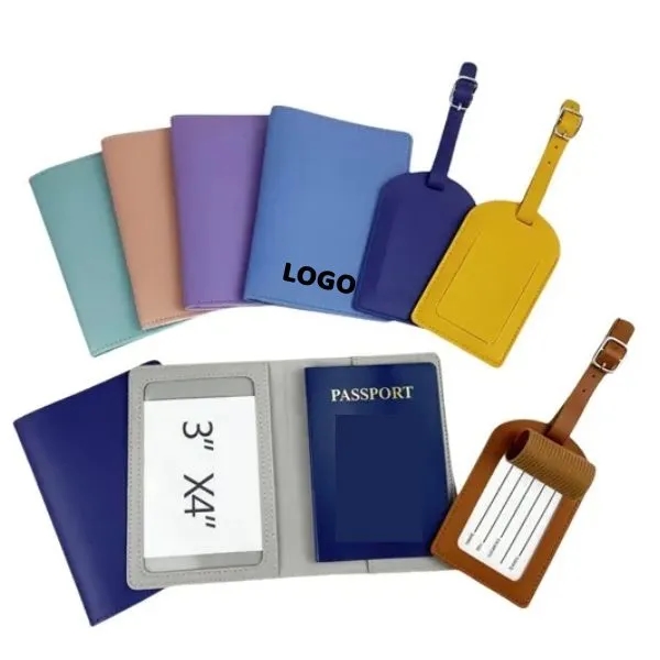 PU Leather Passport Holder and Luggage Tag Set 18