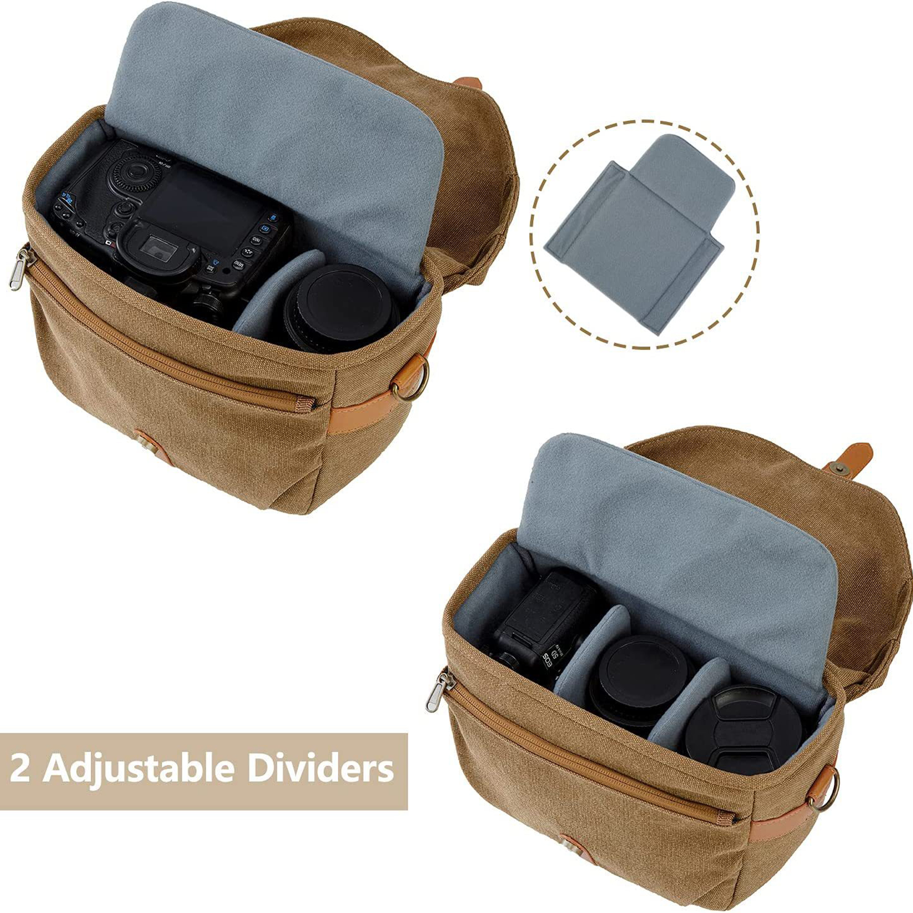 Canvas Outdoor portable waterproof camera bag 2