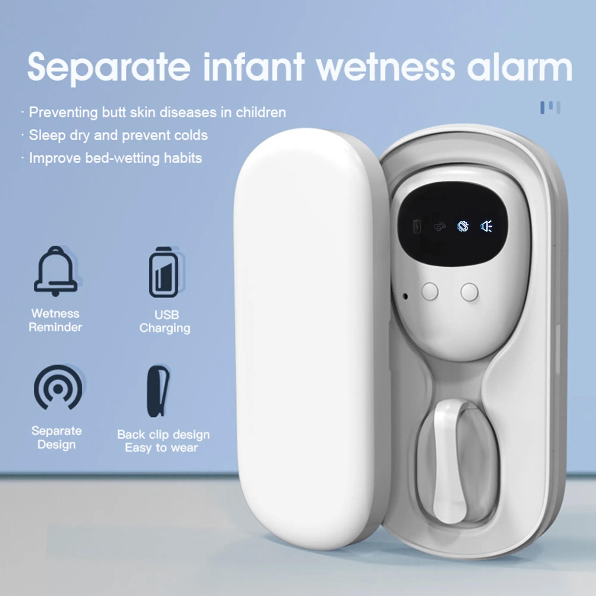 Smart Wireless Bedwetting Alarm For Elderly And Baby Care 2