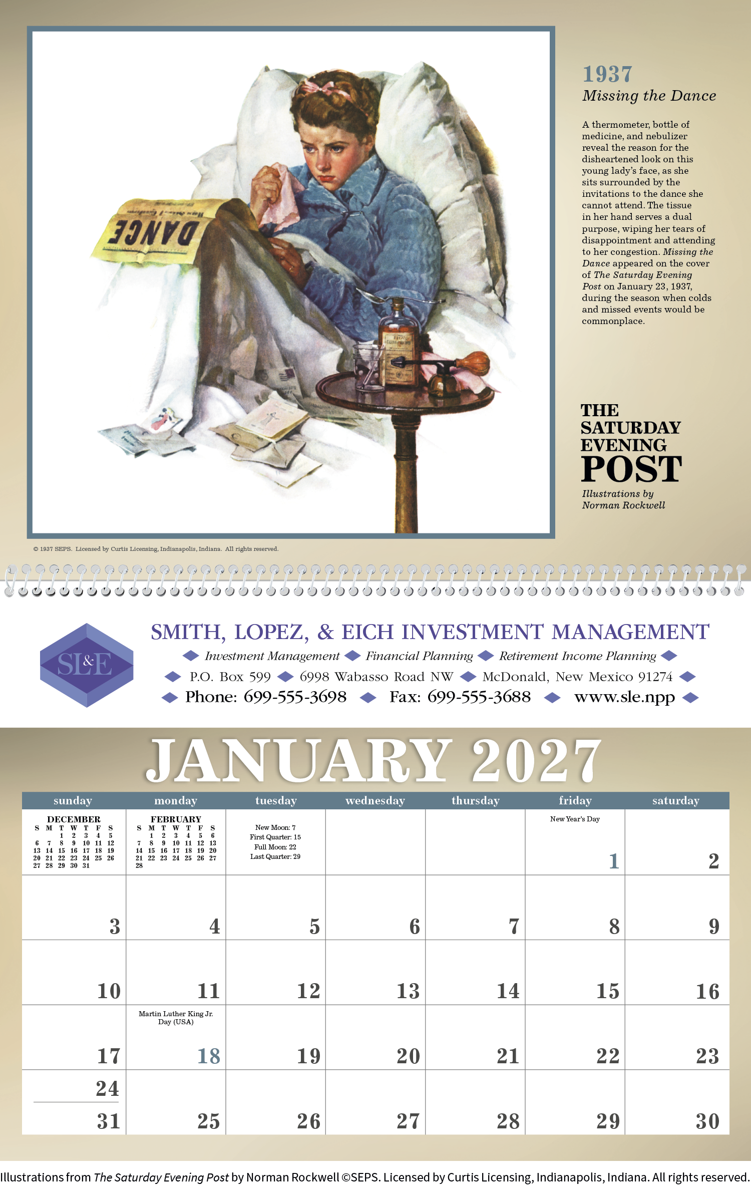 Triumph® Calendars The Saturday Evening Post Illustrations by Norman Rockwell Calendar 51