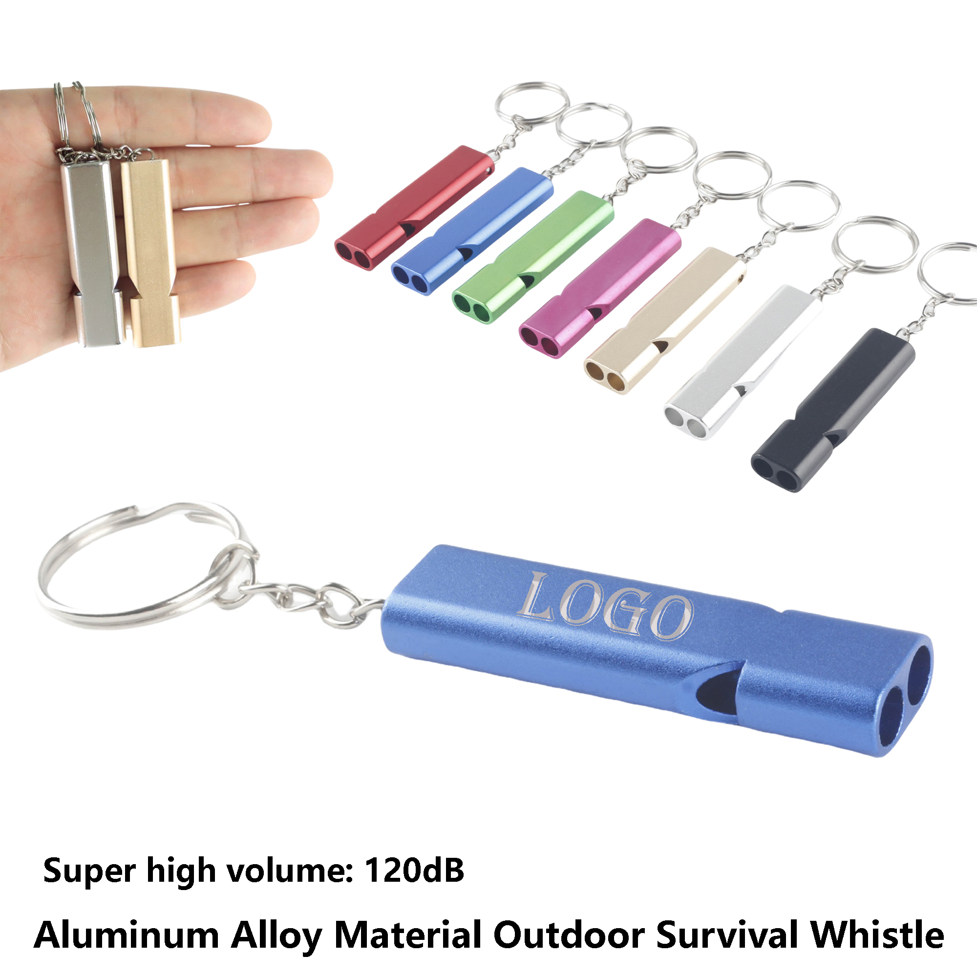 Emergency Survival Whistle with Keychain - Lightweight Aluminum Signal Tool for Camping & Safety 3