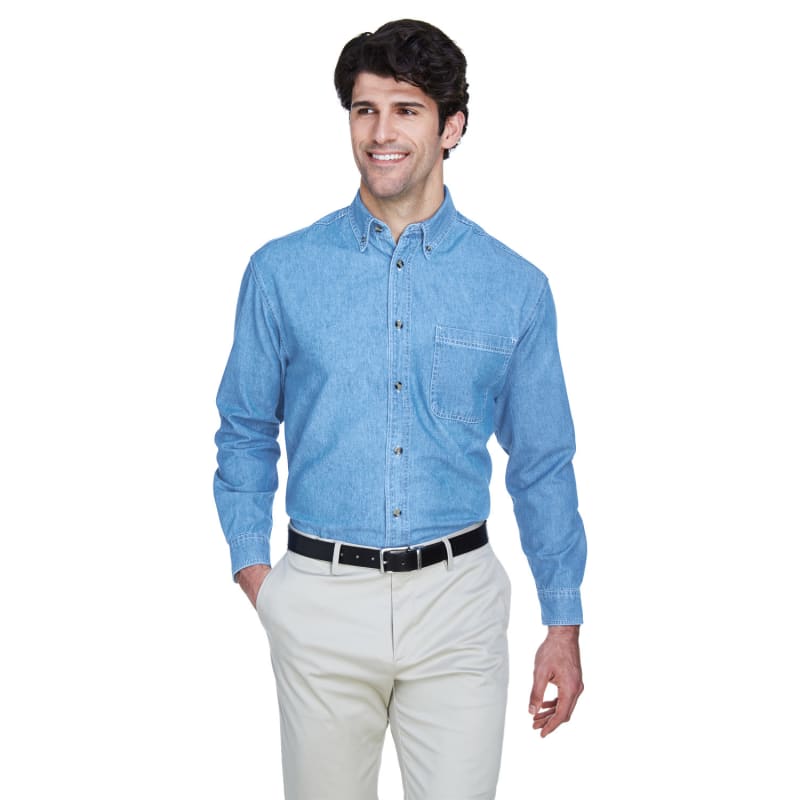 UltraClub Men's Cypress Denim With Pocket 3