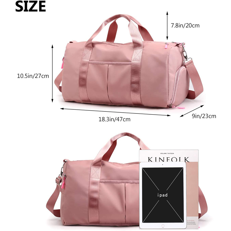 Sports Gym Bag Travel Duffel Bag w/Dry Wet Pocket 5