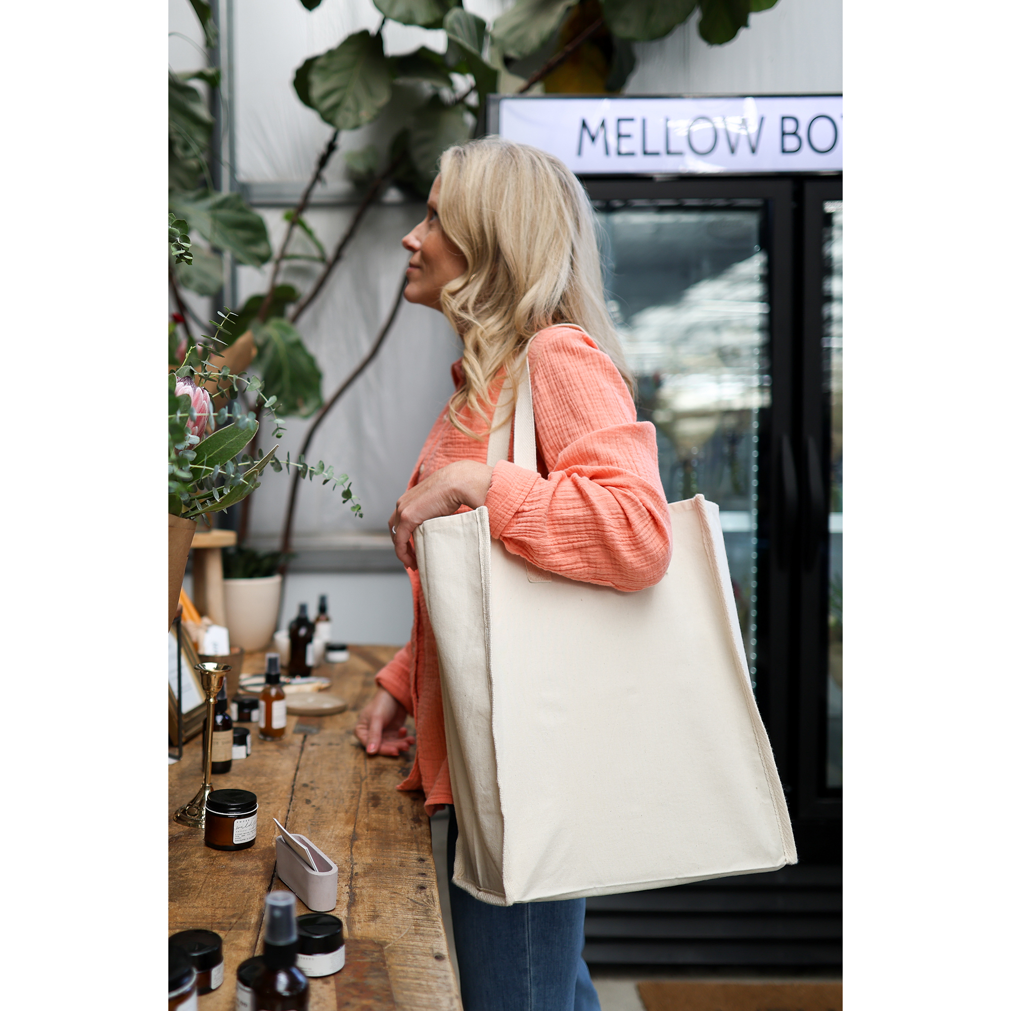 Recycled Cotton Market Tote Bag - AWARE™ 9