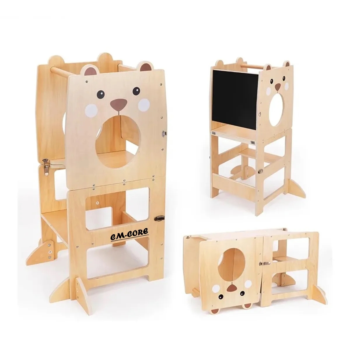 3 in 1 Toddler Standing Tower Collapsible Kids Step Stool 1