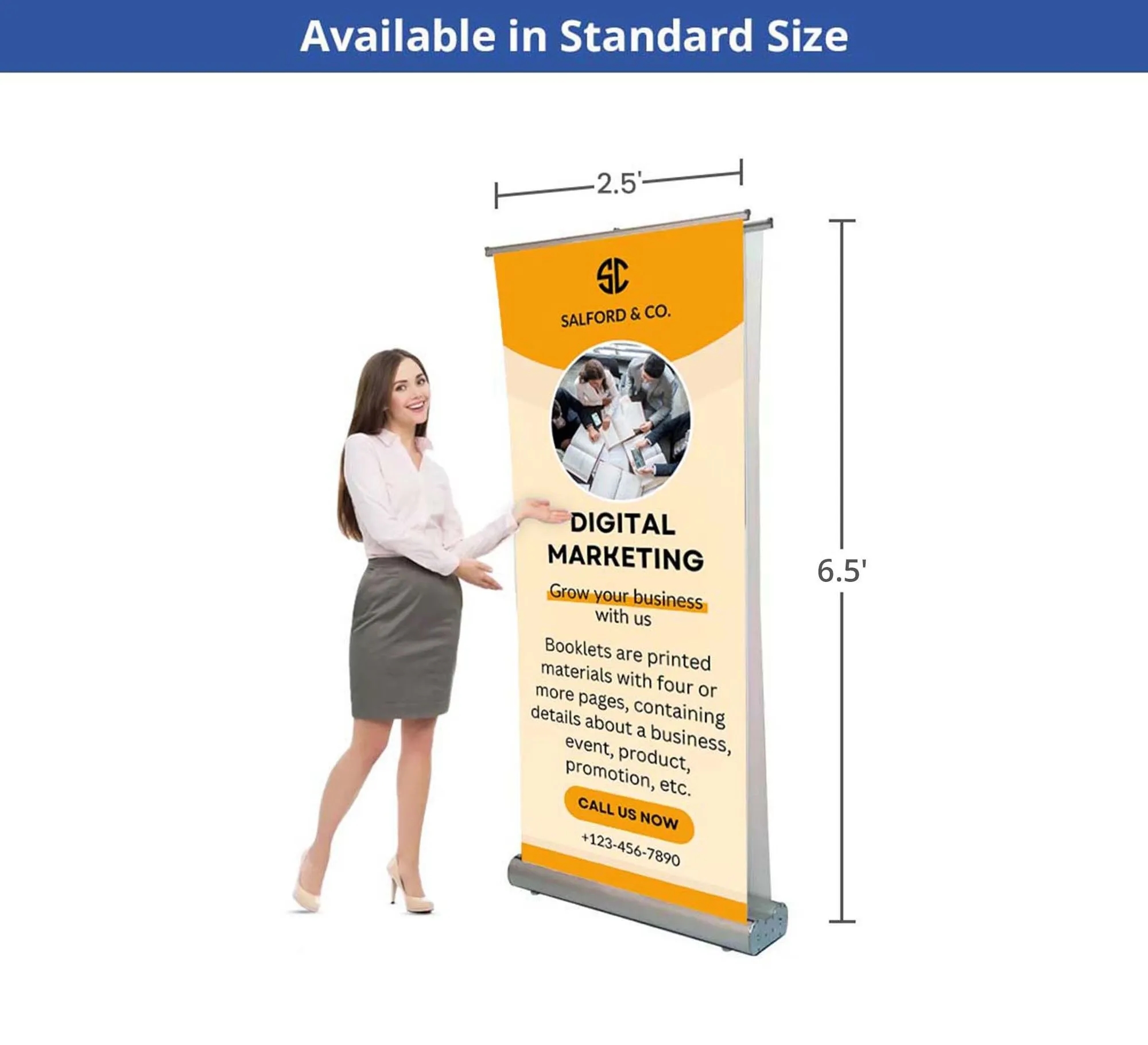 Double Sided Retractable Banner Stand - Hardware only 1