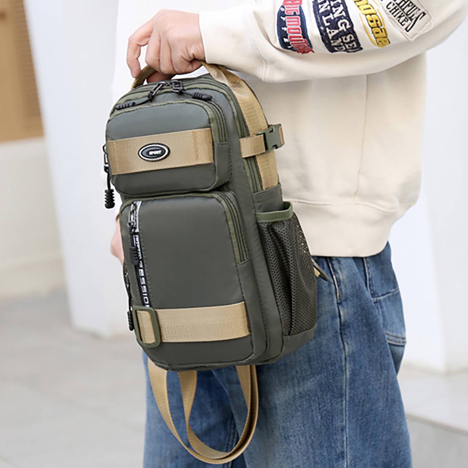 Multi-Pocket Men'S Waterproof Chest Bag 7