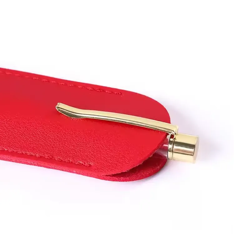 Round Leatherette Single Pen Holder 4