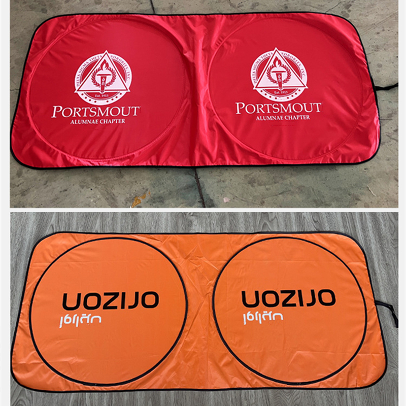 Windshield Sun Shade with 2 Round Loops 1