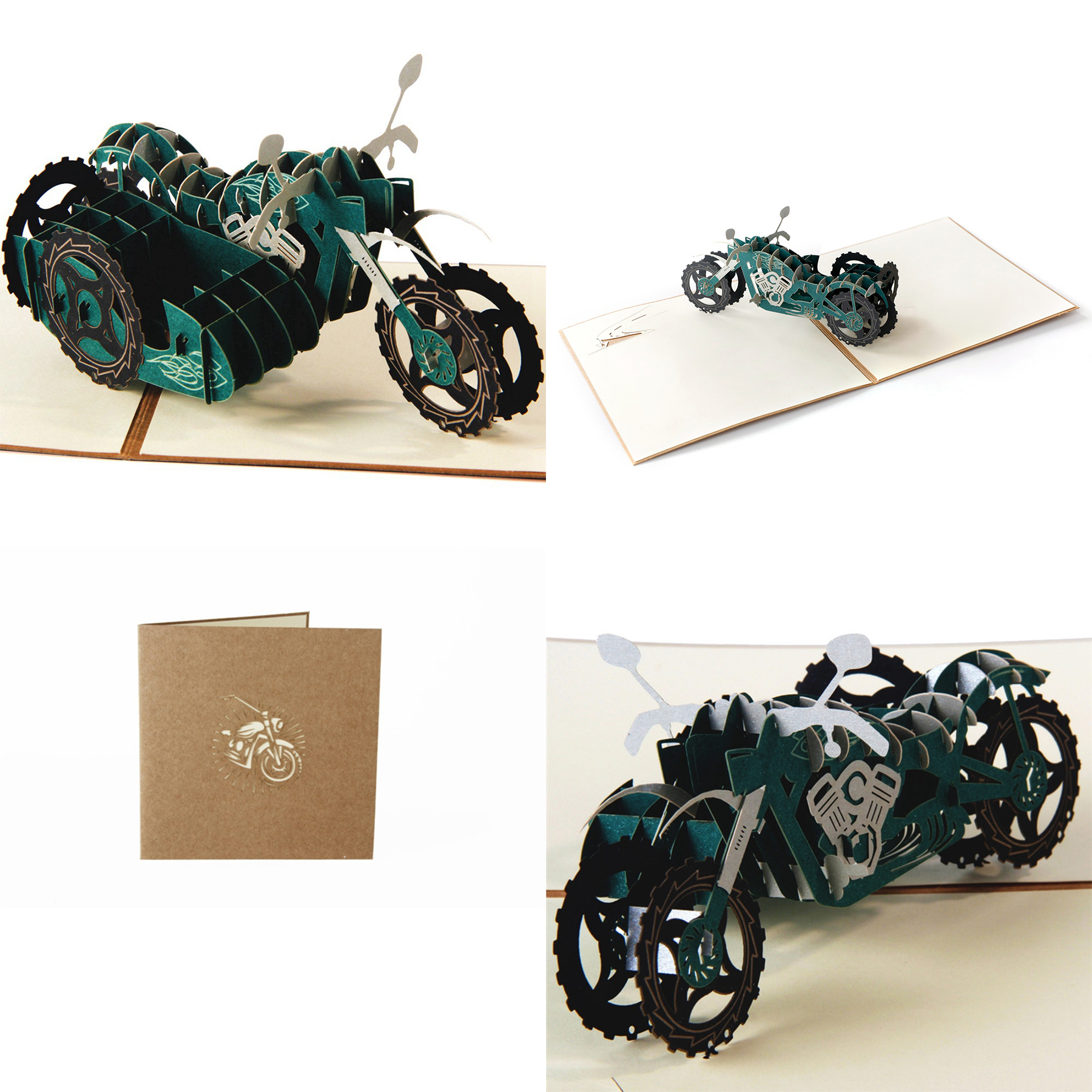 Motorcycle 3D Father's Day Pop Up Card 2