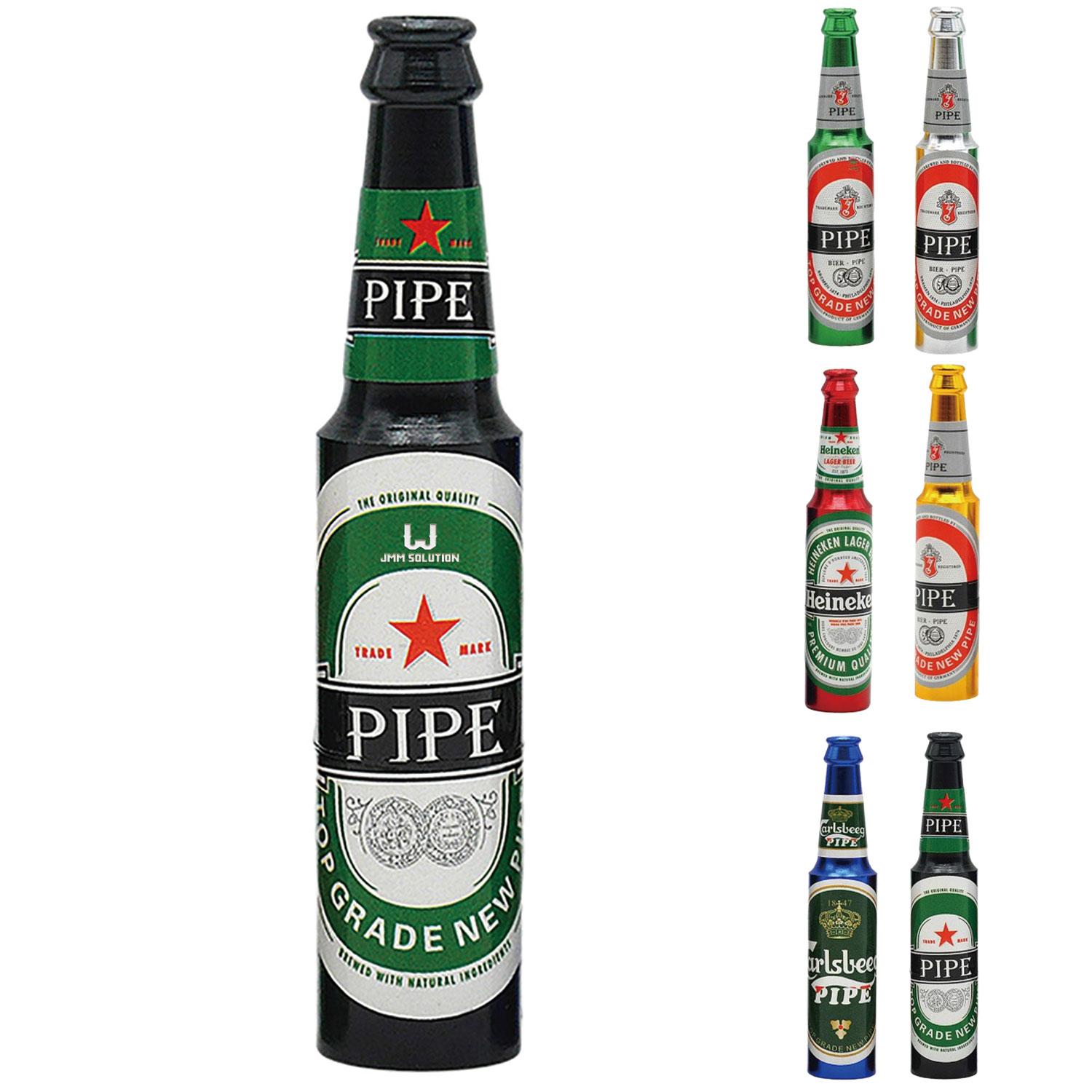 Creative Beer Bottle Design Aluminum Smoking Pipe 7