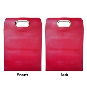 Buckled Dual Bottles PU Leather Wine Bag with Grape Window 17