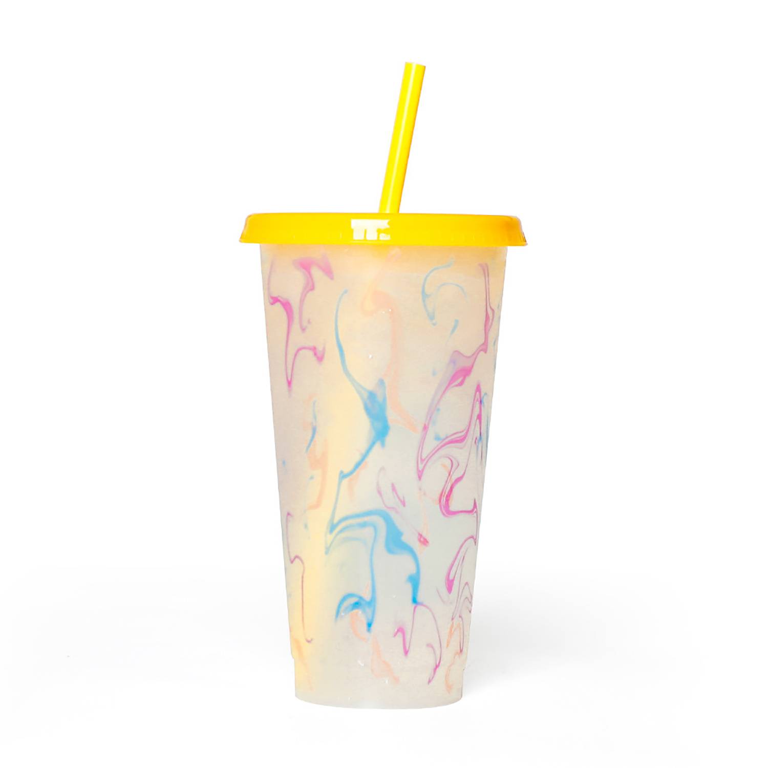 25Oz Color Changing Straw Cup for Iced Coffee & Cold Drinks 9