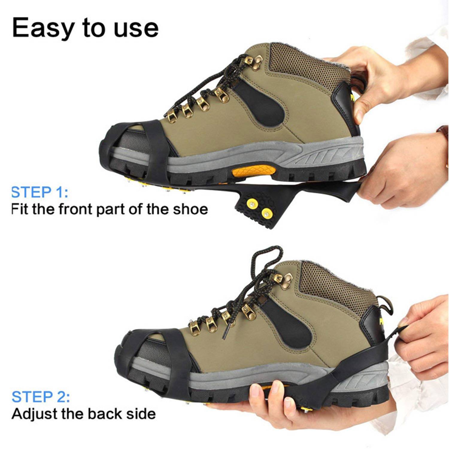 10 Spike Silicone Anti Slip Snow Shoe Cover 3