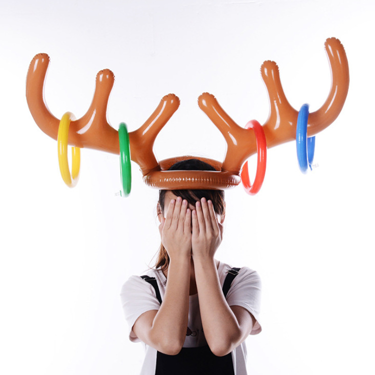 Inflatable Reindeer Antler Ring Toss Game