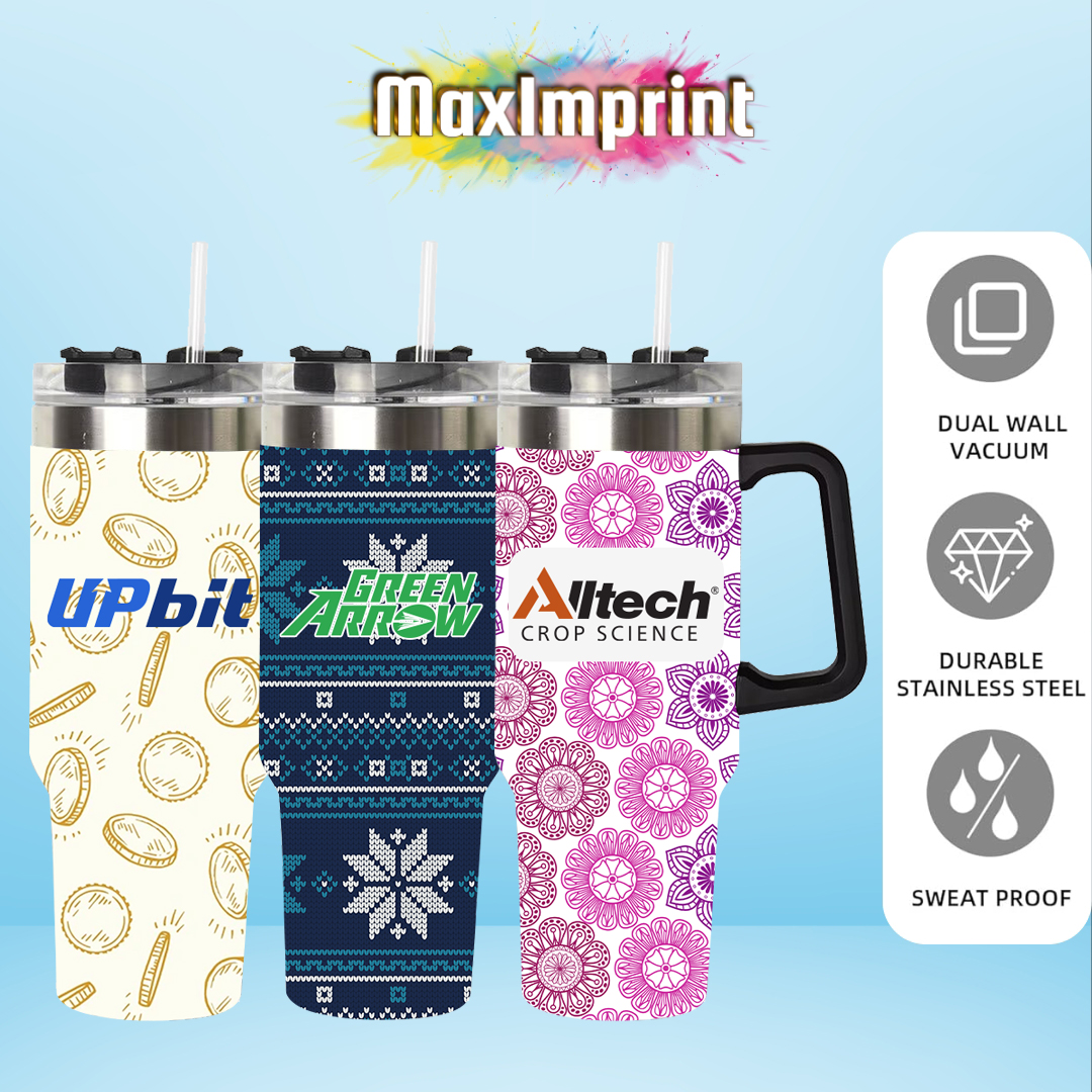 MaxImprint 40oz Stainless Steel Tumbler Full Wrap Full Color Imprint Included 3