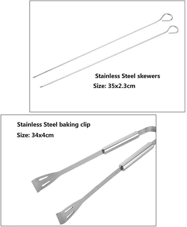 Stainless Steel BBQ Grill Tool Kit with Carrying Bag 20pcs 11