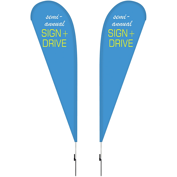 10' Double Sided Teardrop Banner w/ Premium Hardware & Spike 8