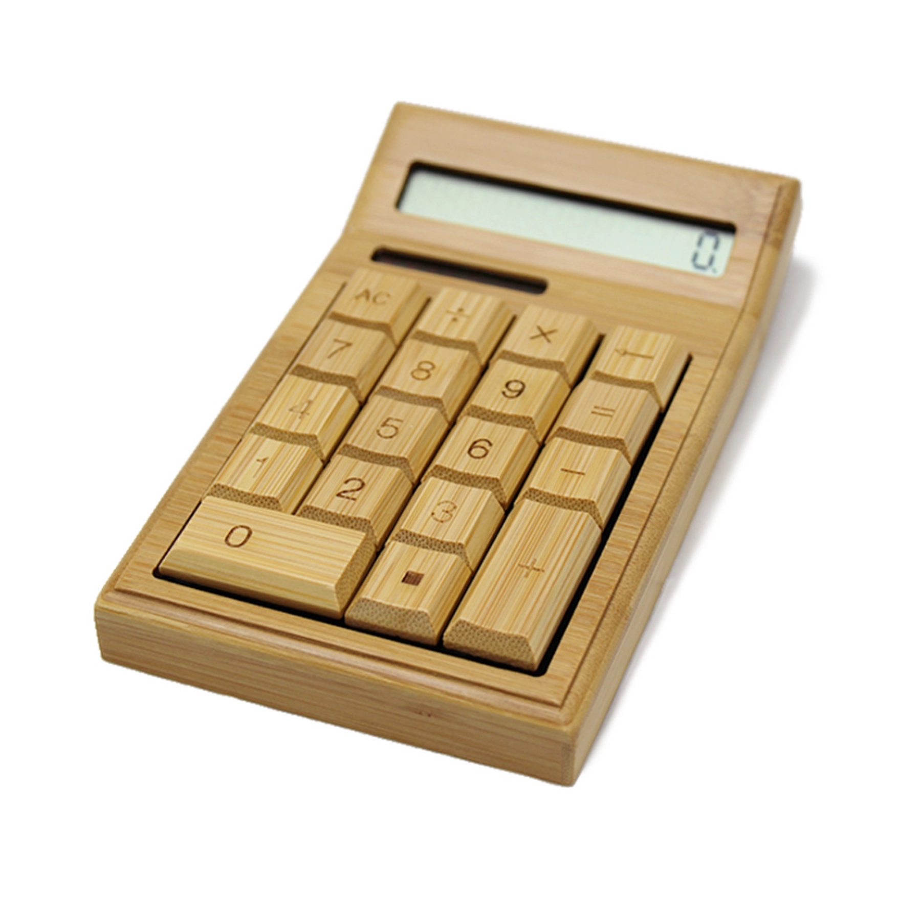 Bamboo Wooden Solar Calculator 3