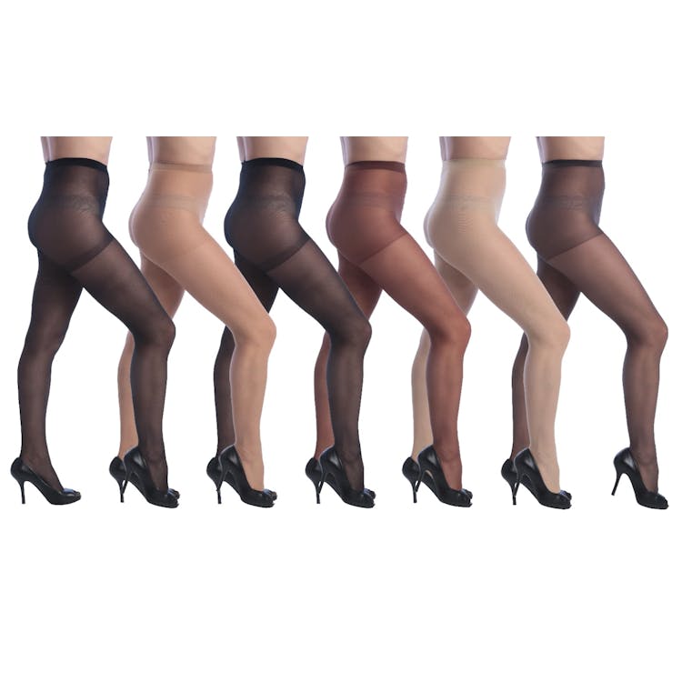 Comfort Sheer Pantyhose - Queen Size Cotton Liner 2