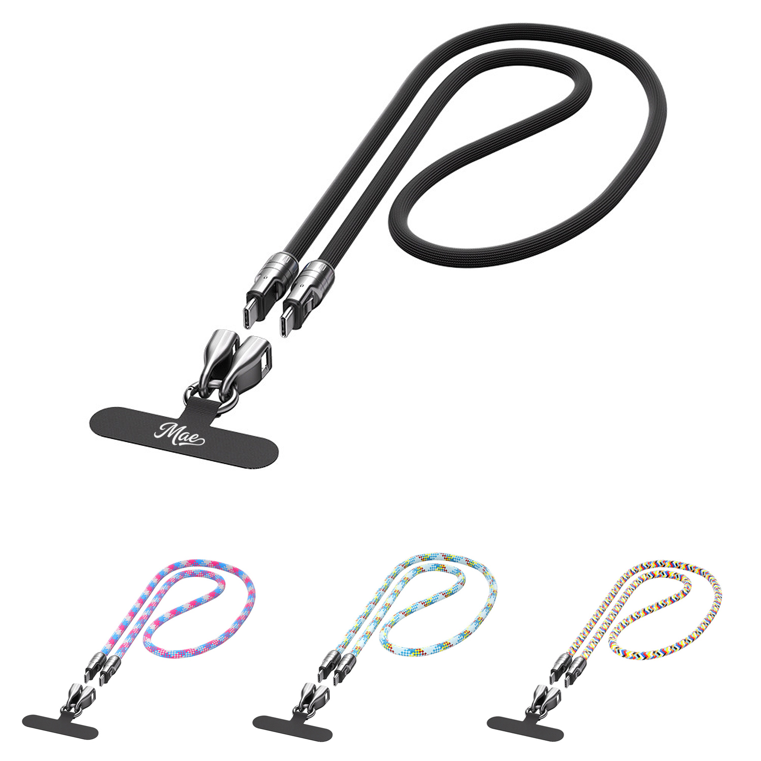 Multiple Use USB Charging Cable w/ Lanyard for Travel 10