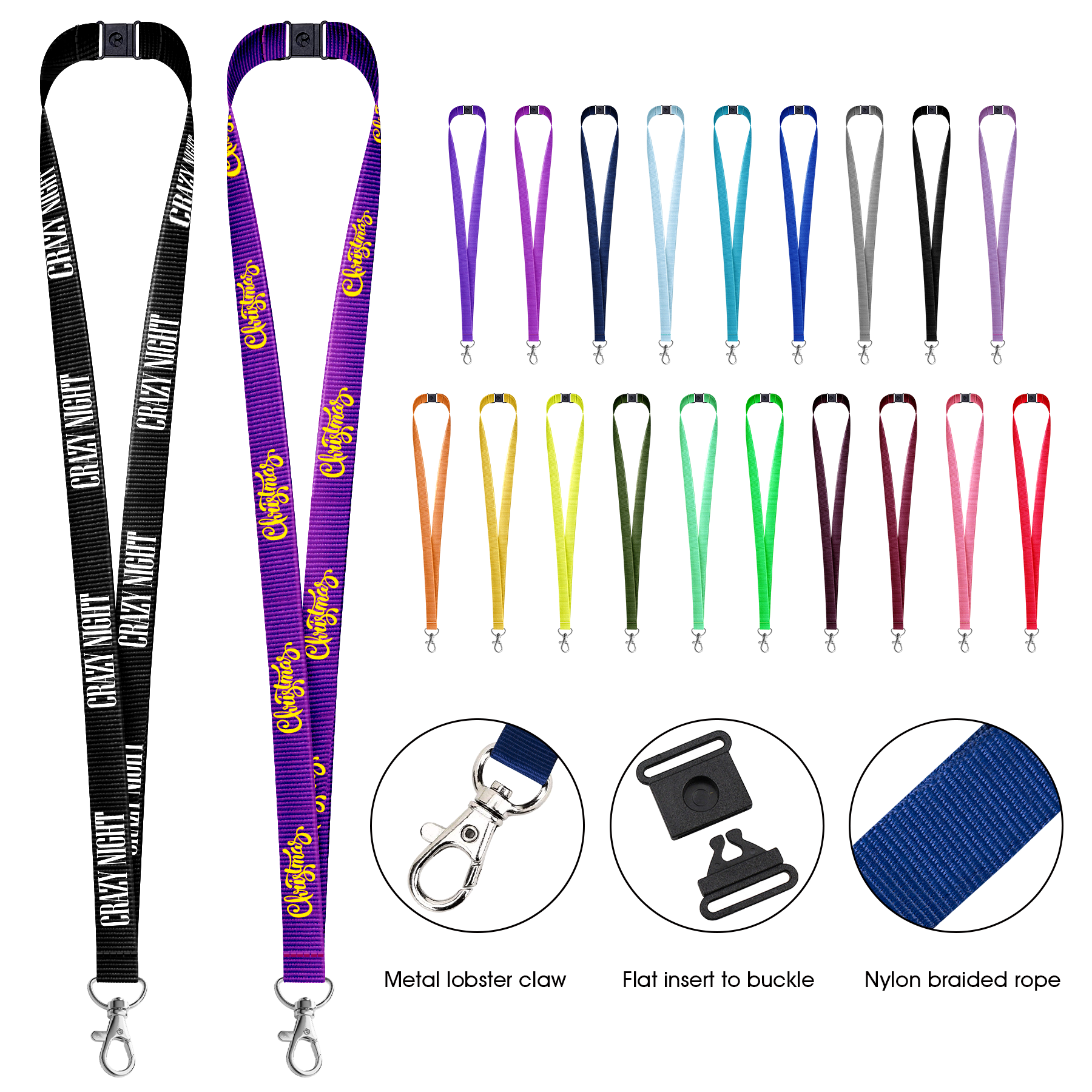 5/8" Polyester Screen Printed Breakaway Lanyard 2