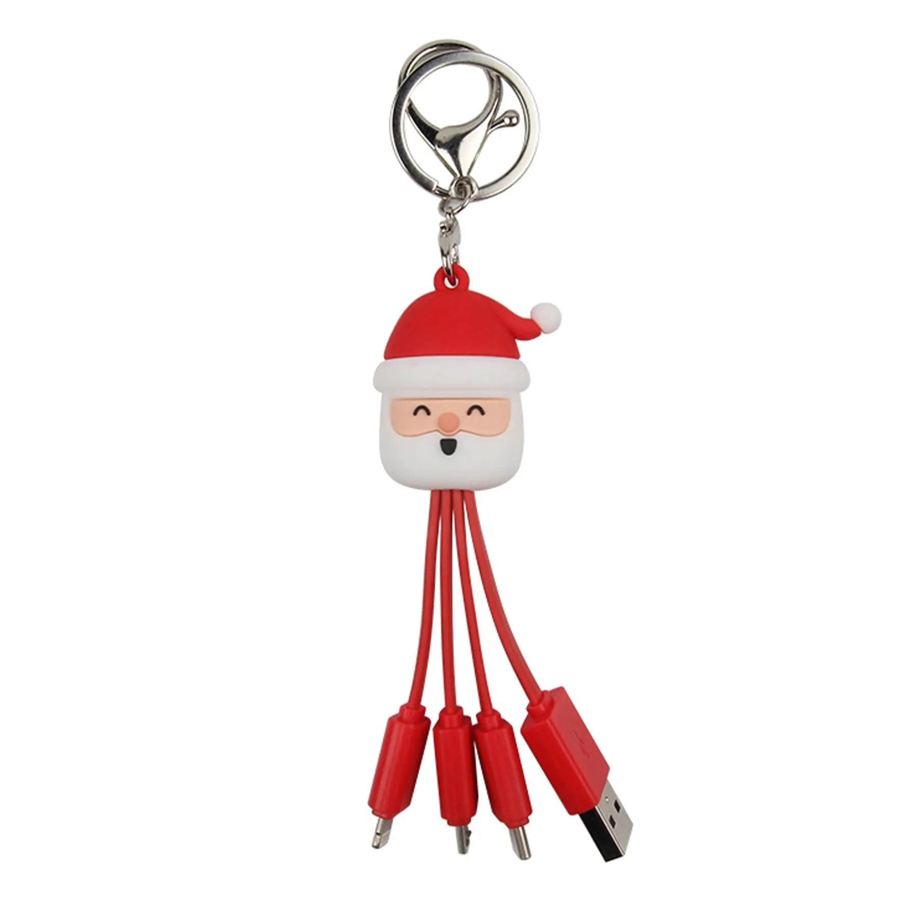 Three-In-One Charging Cable Keychain 2