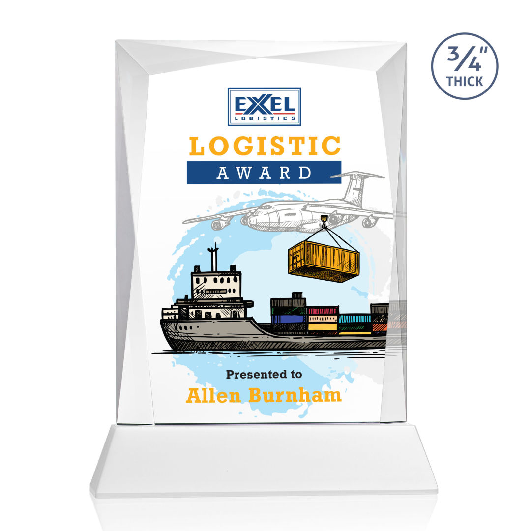 Messina VividPrint™ Award on Newhaven Base - White 7
