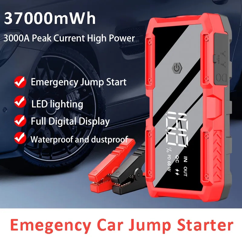 37000mWh High Power Portable Emergency Car Jump Starter 4