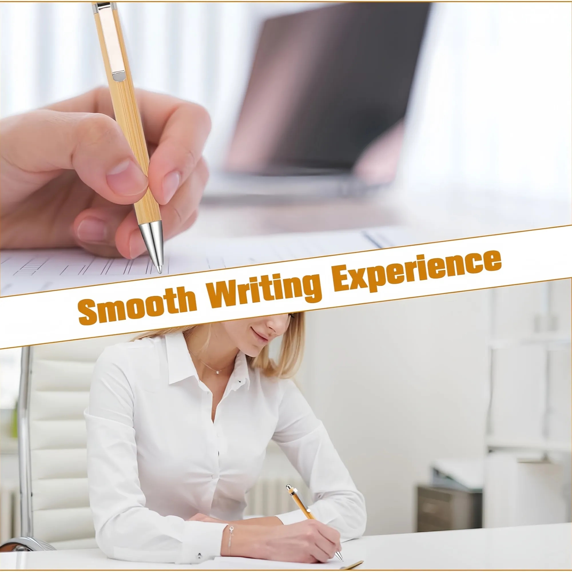 Premium Bamboo Retractable Ballpoint Pen 4