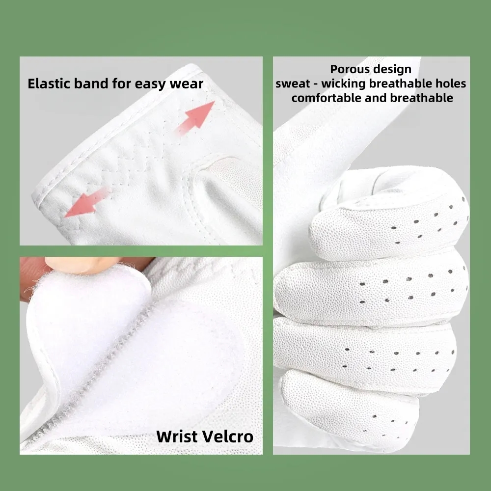 Suede Breathable Golf Sports Protective Gloves 3