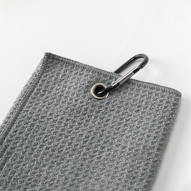 Microfiber Fabric Waffle Pattern Golf Towels w/Carabiner Clip 27