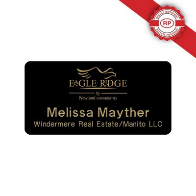 Deluxe Name Badge Custom Screened & Engraved (1-5 Square Inches)