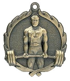Weightlifting Wreath Medal, 2 1/2" 1