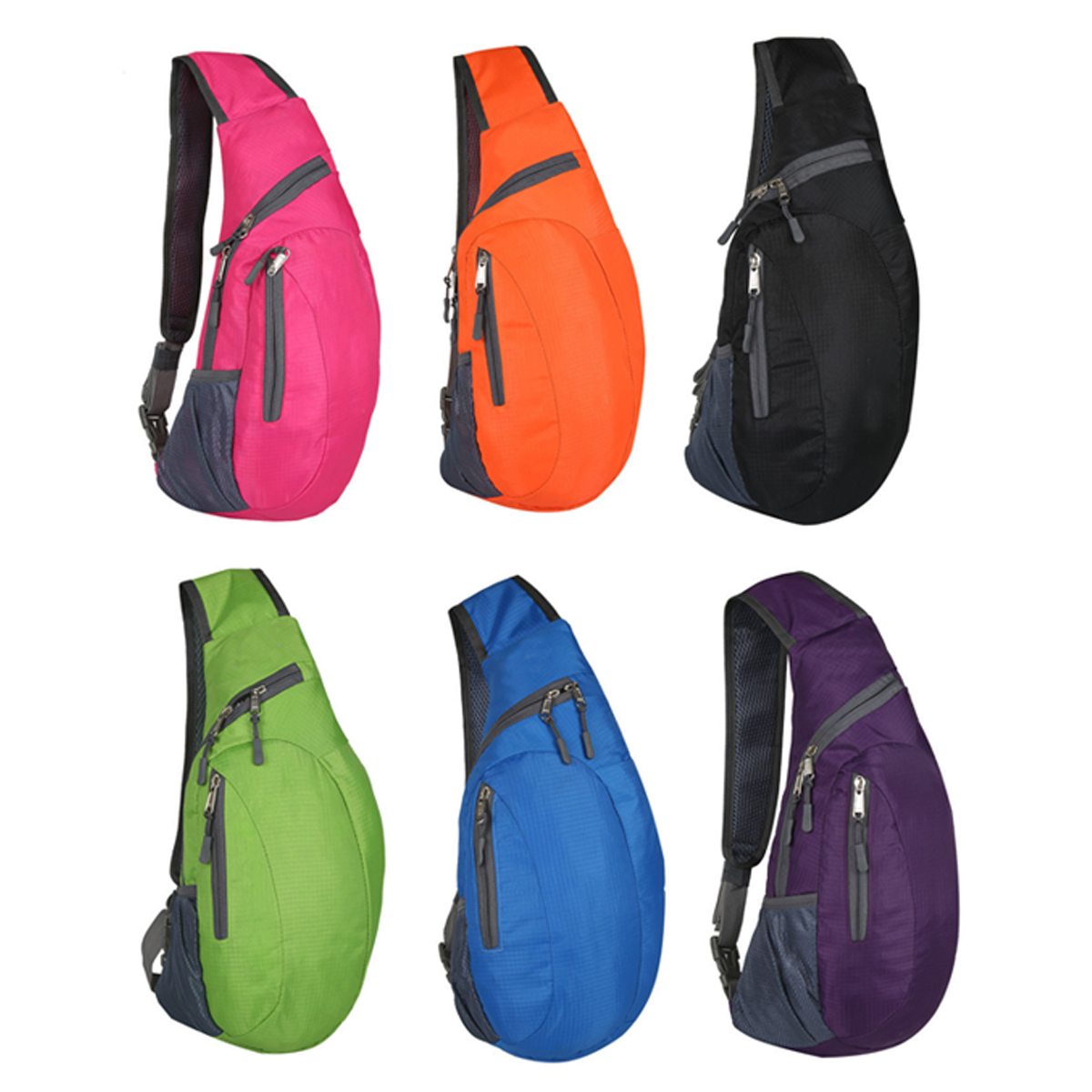 Foldable Lightweight Sling Backpack W/ Multi-Pocket Design 5