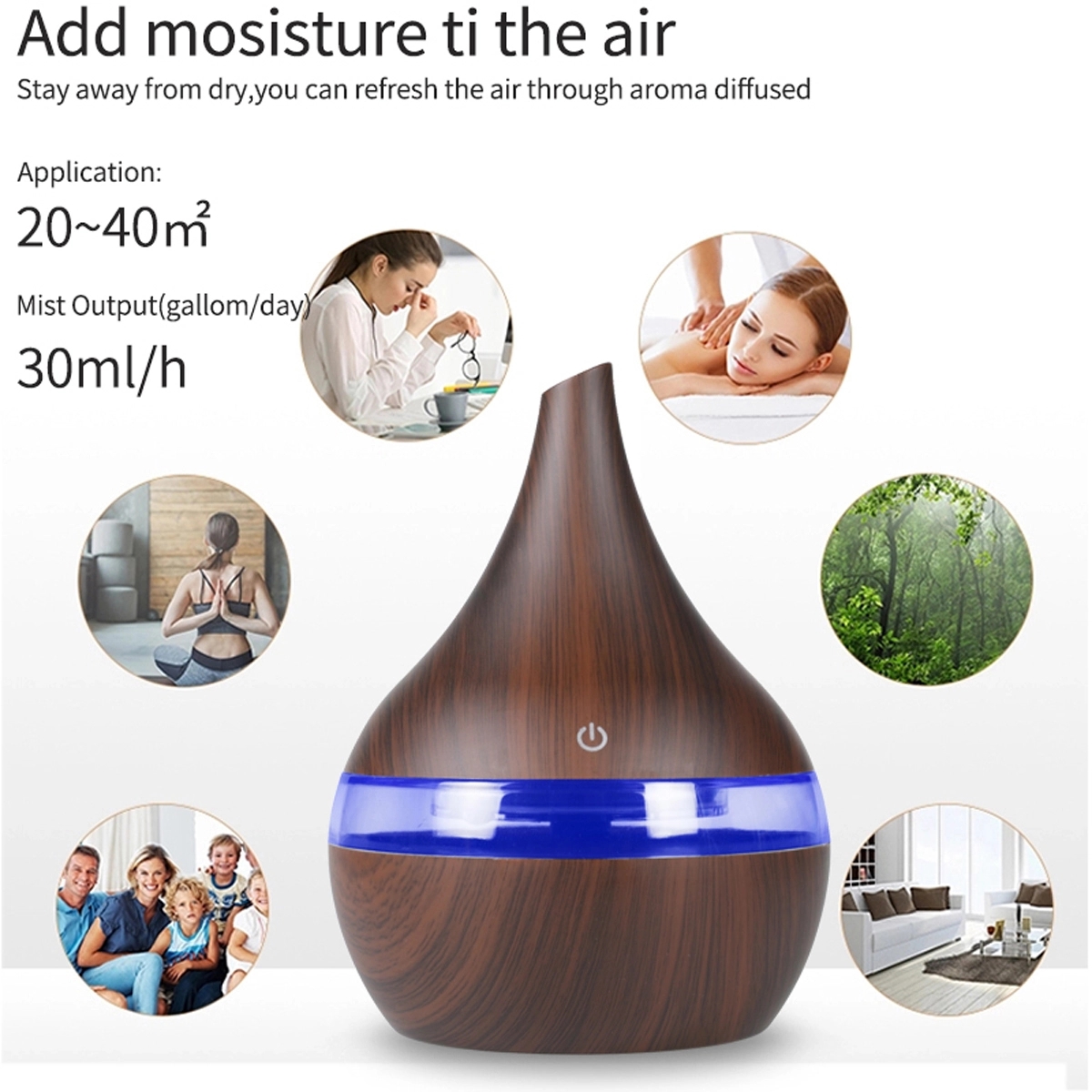 USB 300ML Oil Diffuser 5