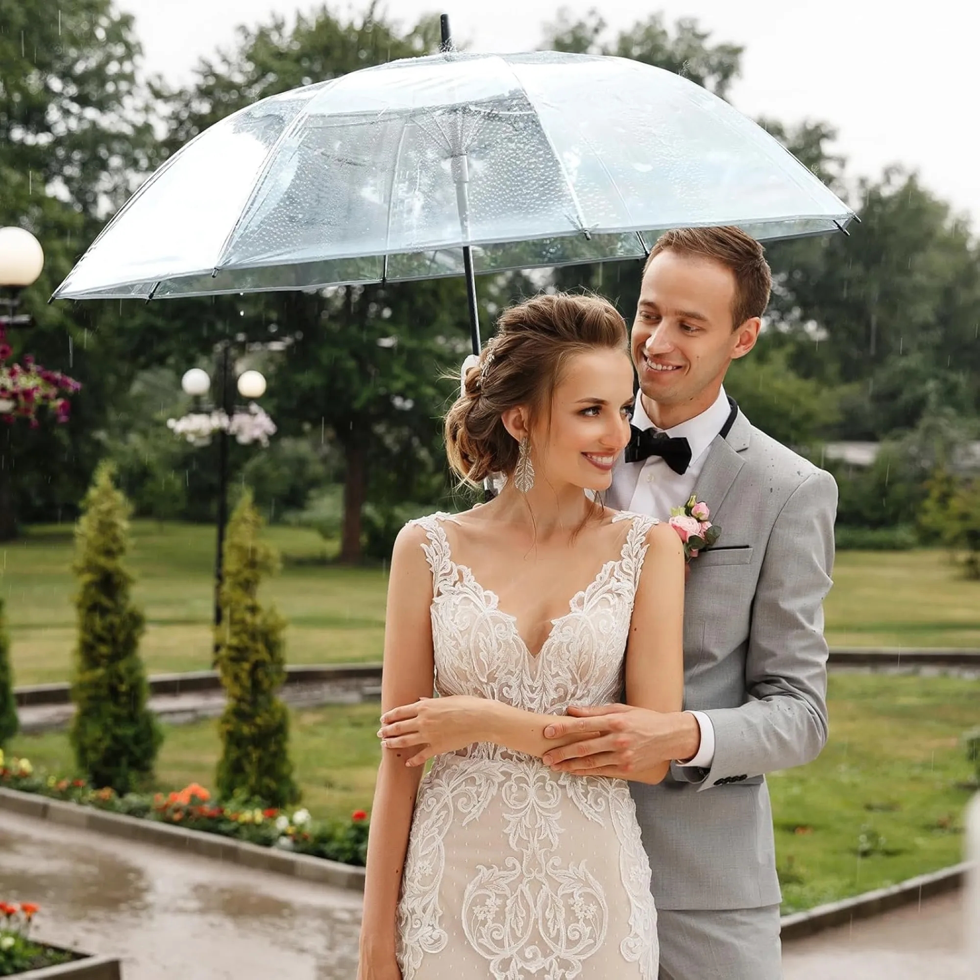 8 Bone Defense Windproof Transparent Umbrella 2