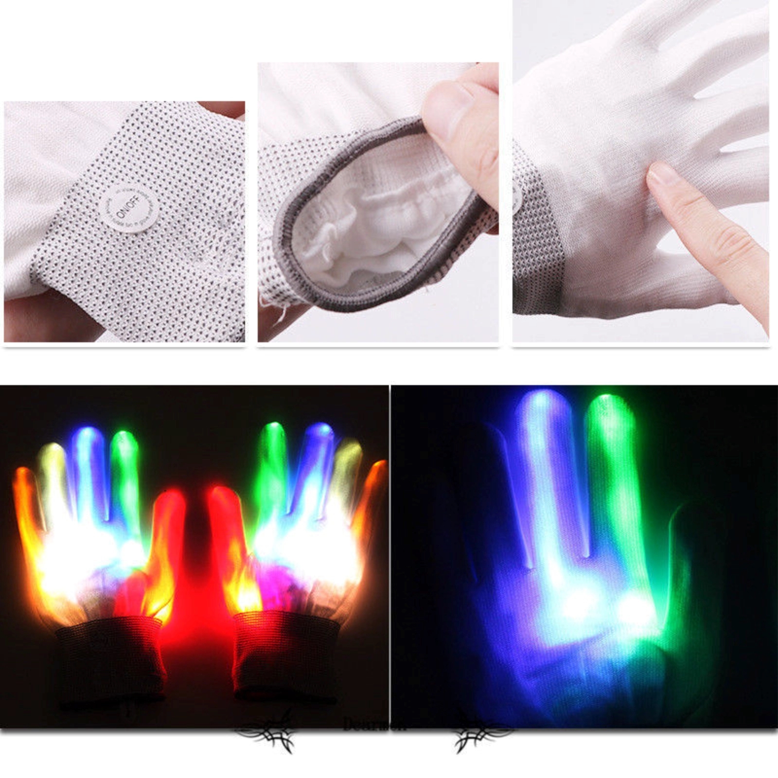 Halloween Cool Glowing Gloves 3