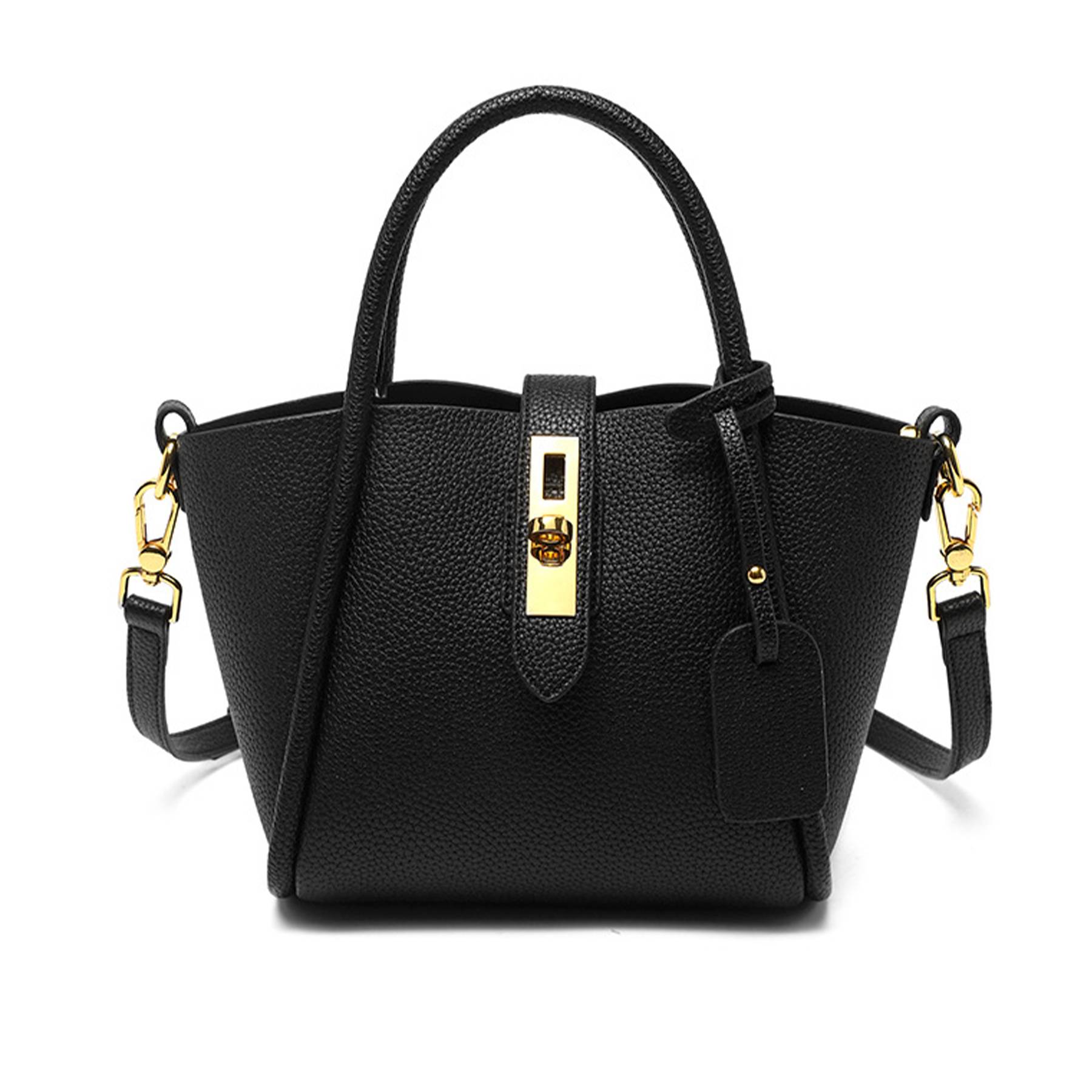 Genuine Leather Stylish cross-body bucket bag 2