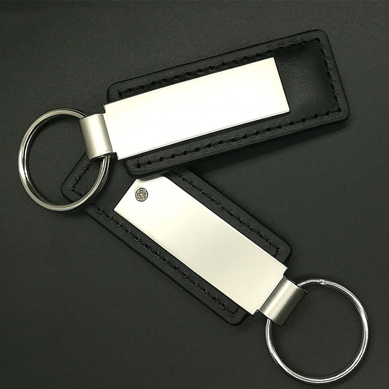 Leather Key Tag w/ Keyring