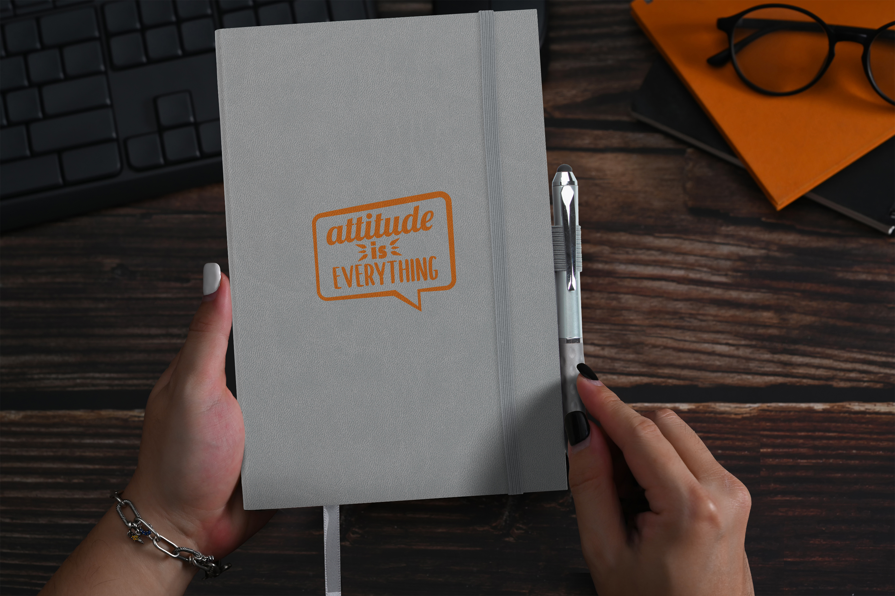 Color Edge Journal with Metallic Stylus Pen