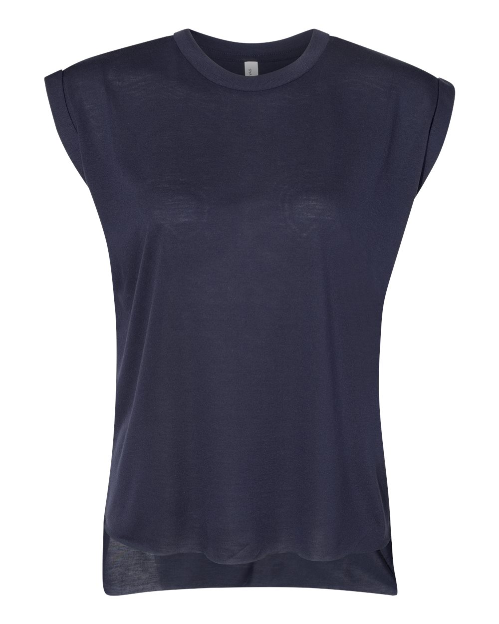 Women's Flowy Rolled Cuffs Muscle Tee - 8804 1
