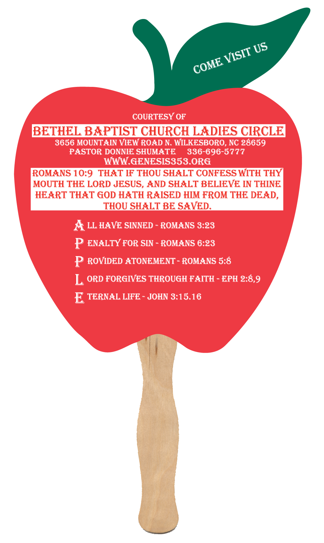 Single Side Apple Shaped Fan