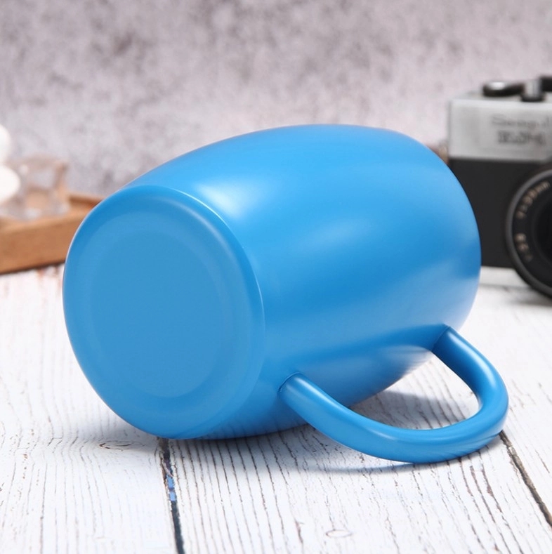 Custom 14 oz Double Wall Coffee Cups With Lid & Handle 8